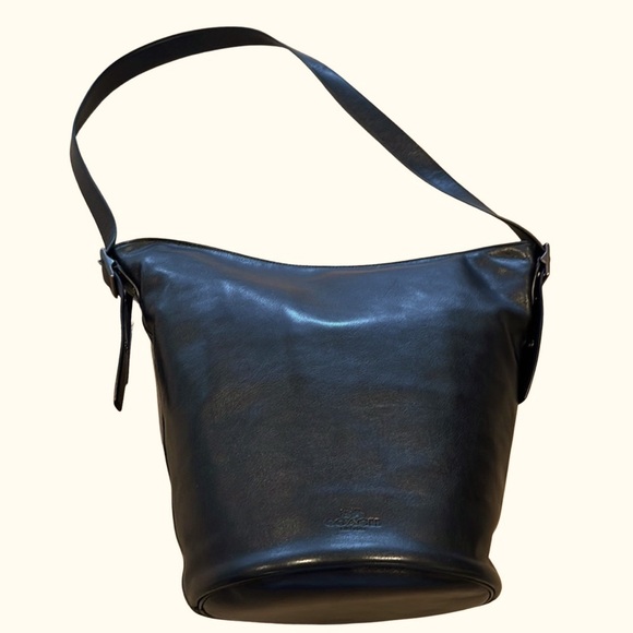 Coach Handbags - EUC Coach Bleecker Mini Duffle Bucket Black Crossbody Bag, w/tag & dust bag